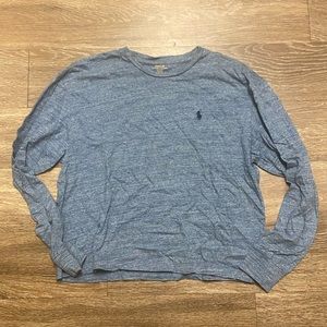 RALPH LAUREN Polo long sleeve tee shirt light blue size medium